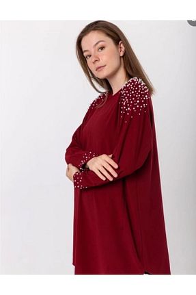 تونیک زرشکی اورسایز nurkombin - کد 934095685
