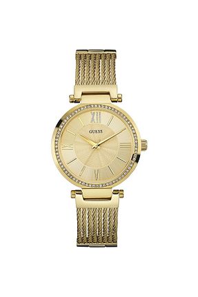 ساعت مچی زرد زنانه 55 میلی متر و بالاتر Guess - کد 4964368