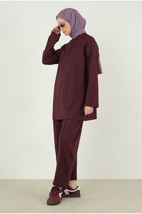 شال بنفش زنانه پلی استر HEQA - کد 934103376