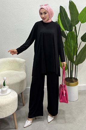 ست بالاتنه و پائین تنه مشکی زنانه جین Tesettür Diyarı - کد 934125341