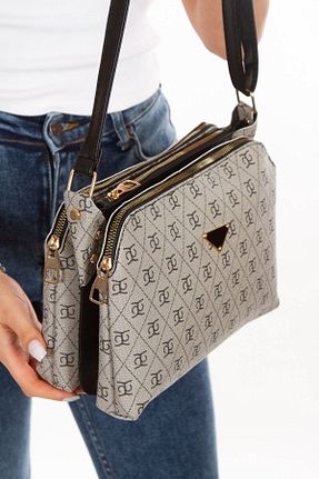 کیف دوشی طوسی زنانه چرم مصنوعی Newish Polo - کد 934124437
