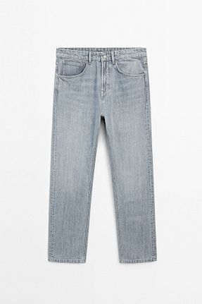 شلوار جین طوسی مردانه پاچه لوله تفنگی Massimo Dutti - کد 934120377