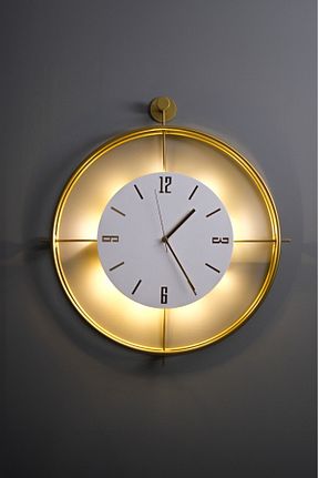 ساعت دیواری طلائی 50 x 60 MetaQuartz Aksesuar - کد 762596144
