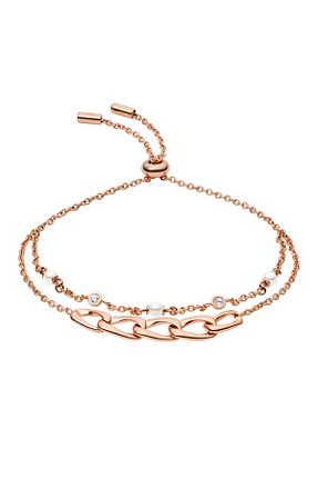 دستبند استیل (فولاد) طلائی زنانه استیل (فولاد) Fossil - کد 36498545