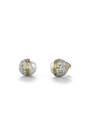 گوشواره جواهر طلائی زیرکن Guess - کد 867000745