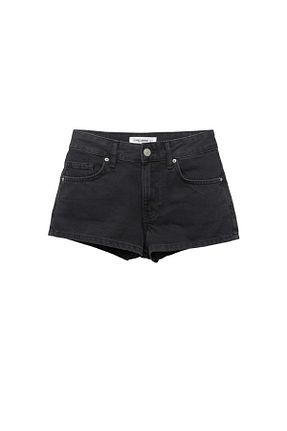 شلوارک و برمودا مشکی زنانه پنبه ای Pull & Bear - کد 934138870