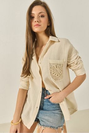 پیراهن بژ زنانه %100 پنبه Bianco Lucci - کد 934146290