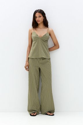 بلوز سبز زنانه رگولار Pull & Bear - کد 934149967