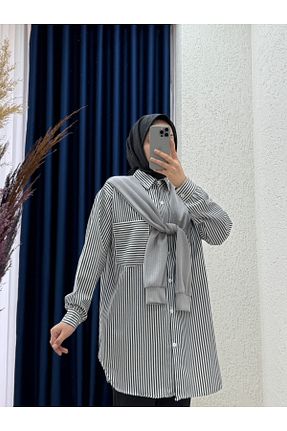پیراهن حجاب طوسی زنانه اورسایز Ebrar Store - کد 892845570