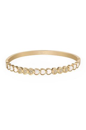 دستبند استیل (فولاد) طلائی زنانه استیل (فولاد) Wesse - کد 232699565