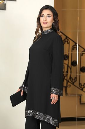 ست بالاتنه و پائین تنه حجاب مشکی زنانه Çan ELBENMODA - کد 844124889