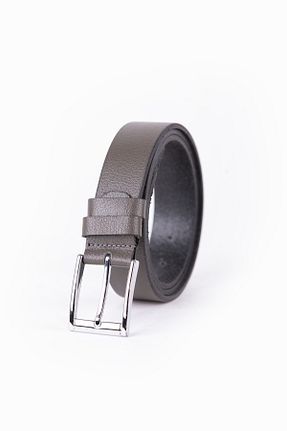 کمربند طوسی مردانه چرم خالص DERRYS - کد 934189494