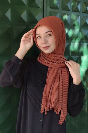 شال نارنجی زنانه پنبه ای Moda Mevsimi - کد 68342123