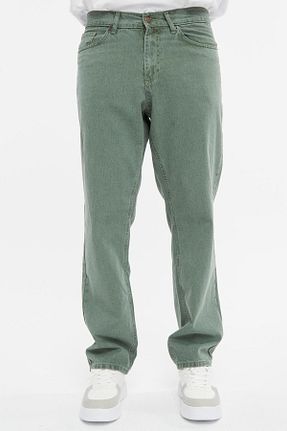 شلوار جین سبز مردانه پاچه پهن CEDY DENIM - کد 823681489