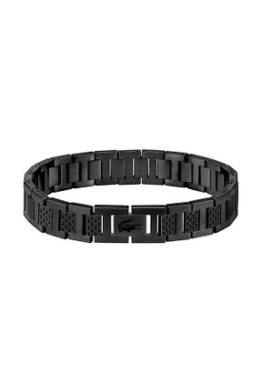 دستبند جواهر مشکی مردانه استیل (فولاد) Lacoste - کد 870487630