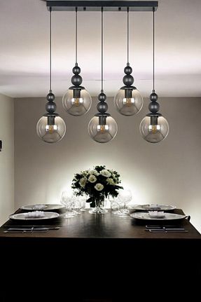 لوستر مشکی فلزی OSC HOME AYDINLATMA TASARIM - کد 745489393