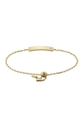 دستبند استیل (فولاد) طلائی زنانه استیل (فولاد) Fossil - کد 816178087