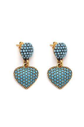 گوشواره جواهر طلائی سنگ طبیعی Mon Reve - کد 934224455