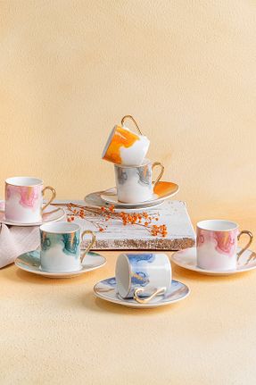 فنجان قهوه رنگی 6 نفره ACAR - کد 70101292