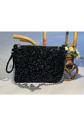کیف پورتفوی و کلاچ مشکی زنانه چرم مصنوعی Babet Merkezi - کد 934230801