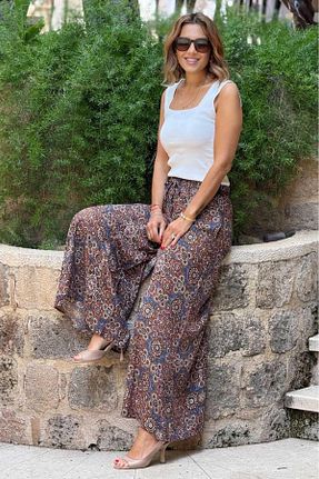 شلوار قهوه ای زنانه بافتنی Nevin Kaya Moda - کد 934227115