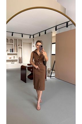 لباس قهوه ای زنانه جین Sezgi Tekin - کد 934256640