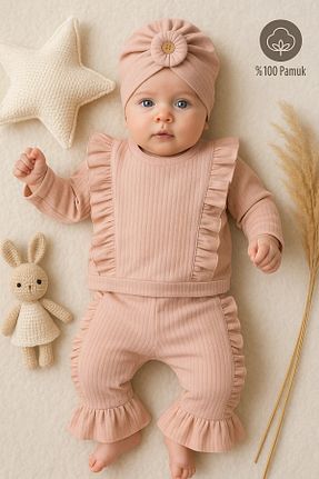 ست نوزادی بژ بچه گانه پنبه ای Babydonat - کد 641230871