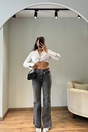 شلوار طوسی زنانه بافتنی Güneş - کد 876760528