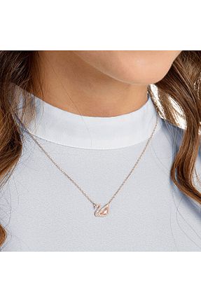 گردنبند جواهر سفید زنانه فلزی Swarovski - کد 5946921