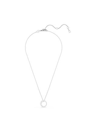 گردنبند جواهر سفید زنانه رودیوم Swarovski - کد 838652328