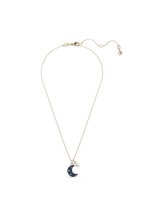 گردنبند جواهر طلائی زنانه رودیوم Swarovski - کد 766297243