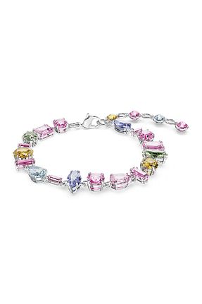 دستبند استیل (فولاد) سفید زنانه رودیوم Swarovski - کد 747251821