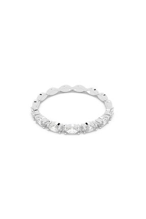 انگشتر استیل (فولاد) متالیک زنانه رودیوم Swarovski - کد 811060868