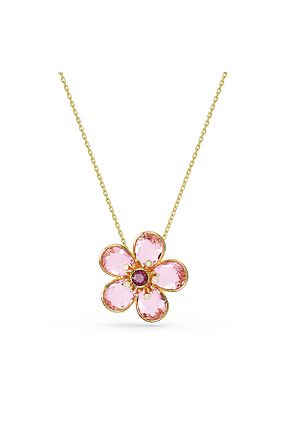 گردنبند جواهر رنگی زنانه فلزی Swarovski - کد 672686612