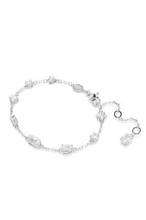 دستبند استیل (فولاد) زنانه رودیوم Swarovski - کد 790920797