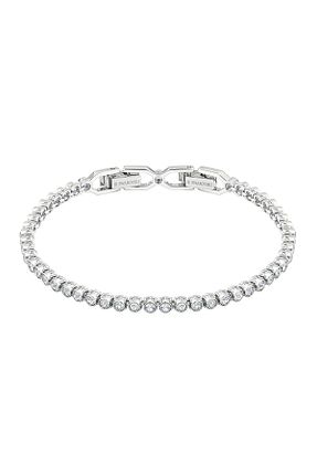 دستبند استیل (فولاد) سفید زنانه رودیوم Swarovski - کد 1984252
