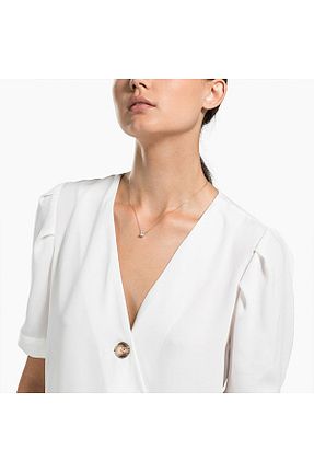 گردنبند استیل ( فولاد ) سفید زنانه استیل (فولاد) Swarovski - کد 32455923