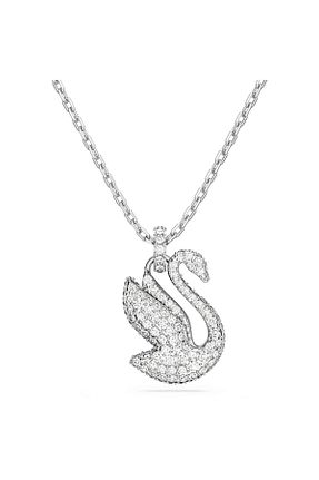 گردنبند جواهر رنگی زنانه رودیوم Swarovski - کد 654530059