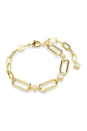 دستبند نقره زرد زنانه 925 عیار Swarovski - کد 805230022