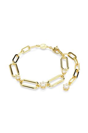 دستبند نقره زرد زنانه 925 عیار Swarovski - کد 805230022