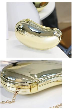کیف مجلسی طلائی زنانه چرم لاکی Berlesi - کد 934275058