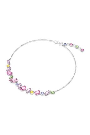 گردنبند جواهر رنگی زنانه Swarovski - کد 672700305