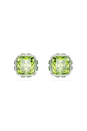 گوشواره جواهر قهوه ای رودیوم Swarovski - کد 821666858