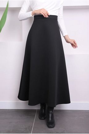 دامن مشکی زنانه پارچه Dilay - کد 202258875