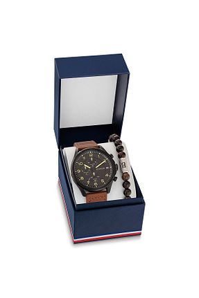 ساعت مچی قهوه ای مردانه 41-45 میلی متر Tommy Hilfiger - کد 774422480