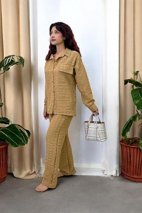 ست بالاتنه و پائین تنه بژ زنانه بافتنی NEWCO - کد 934290744