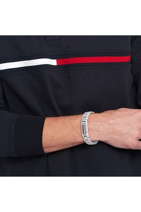 دستبند جواهر طوسی مردانه استیل (فولاد) Tommy Hilfiger - کد 850004205