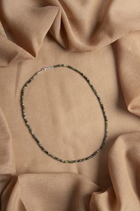 گردنبند جواهر سبز زنانه سنگ طبیعی OSMANLI DEĞERLİ TAŞ - کد 935199302