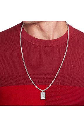 گردنبند استیل ( فولاد ) طوسی مردانه استیل (فولاد) Tommy Hilfiger - کد 825505546