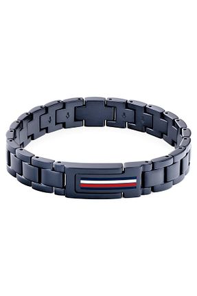 دستبند جواهر مشکی مردانه استیل (فولاد) Tommy Hilfiger - کد 850004163